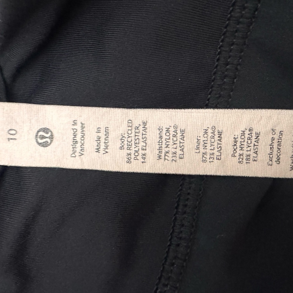 Black Lululemon Rival Athletic Skirt EUC size 10 - Picture 5 of 5